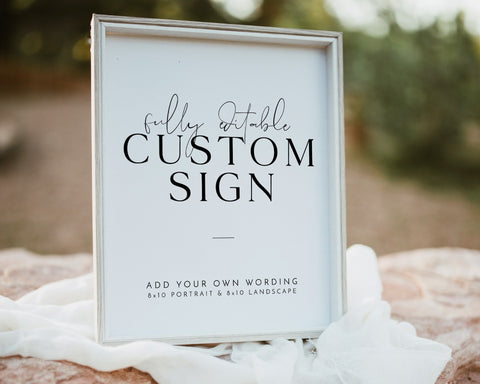 8x10 Minimalist Wedding Sign Template, Editable Wedding Sign, Printable Signs for Party, Wedding Sign, Editable Wedding Signage, Harlow
