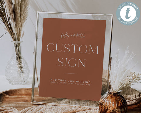 8x10 Minimalist Wedding Sign Template, Editable Wedding Sign, Printable Signs for Party, Wedding Sign, Editable Wedding Signage, Mila