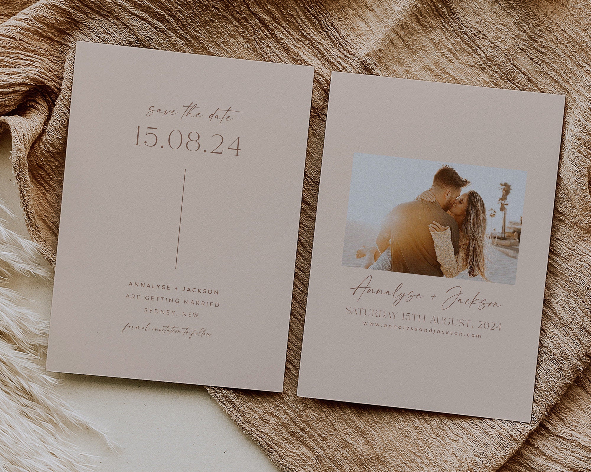 Save the Date Template, Photo Save the Date, Editable Save Our Date, Minimalist Save The Date Card, Rustic Wedding Invitation, Annalyse