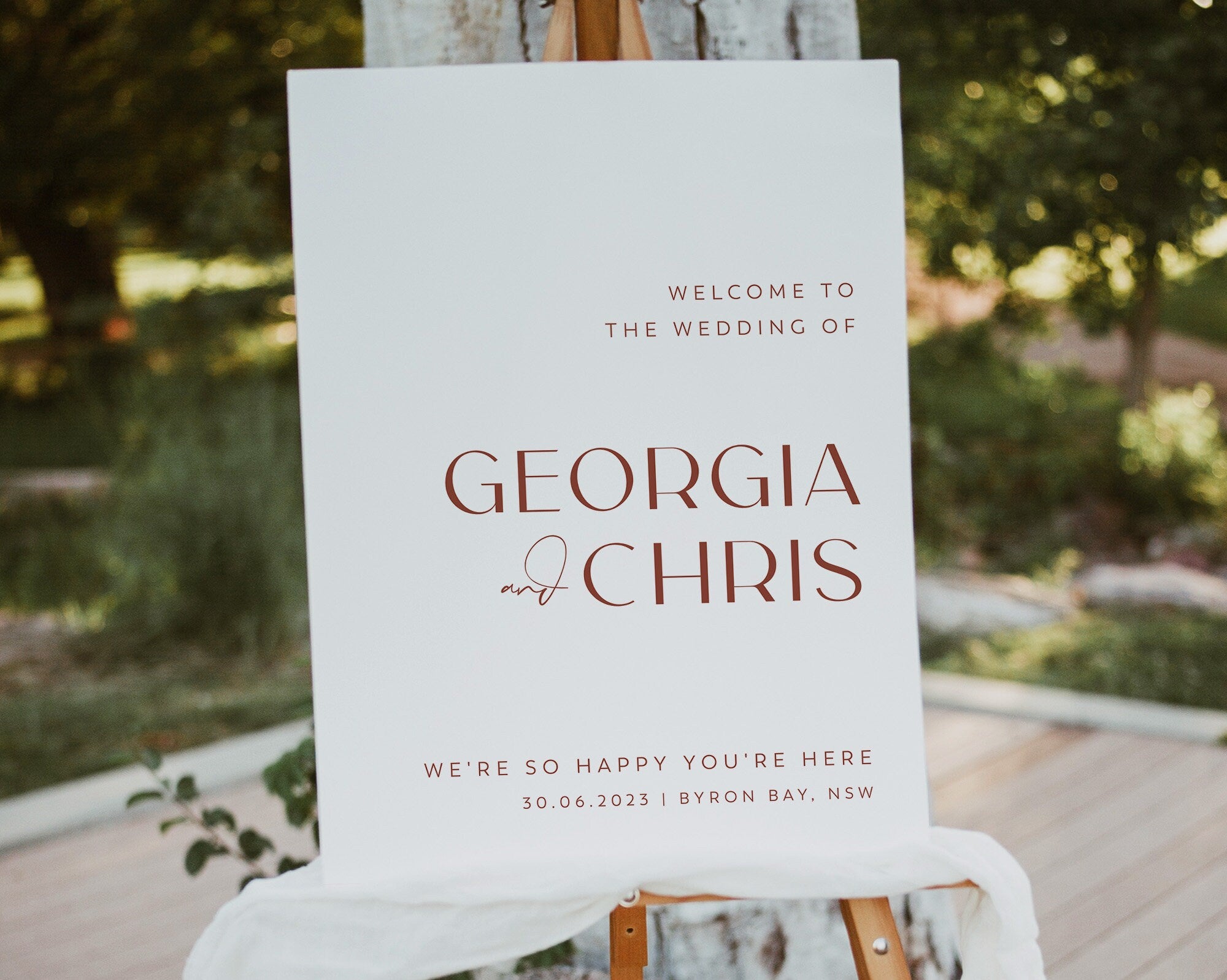 Minimal Wedding Welcome Sign Template, Modern Calligraphy Sign, Editable Wedding Welcome, Printable Reception Sign Template, Simple, Georgia