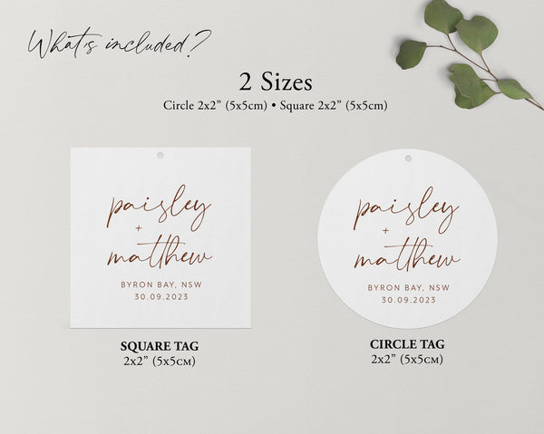 Round Wedding Gift Tags, Thank You Gift Tags for Wedding, Bonbonniere Tags, Circle Thank You Tags, Printable Wedding Favor Tags, Paisley
