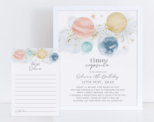 Time Capsule First Birthday, 1st Birthday Time Capsule Sign, Time Capsule Template, First Trip Around The Sun 1st Birthday, Editable Time