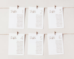 Wedding Seating Chart Card Template, Minimalist Wedding Seating Chart Cards, Modern Seating Chart Cards, Table Number Seating Cards, Paisley