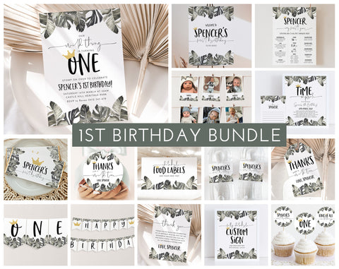 Wild Things 1st Birthday Invitation Bundle, Printable Wild Things Invitation, Wild Things 1st Birthday Decor, Where The Wild Things Are
