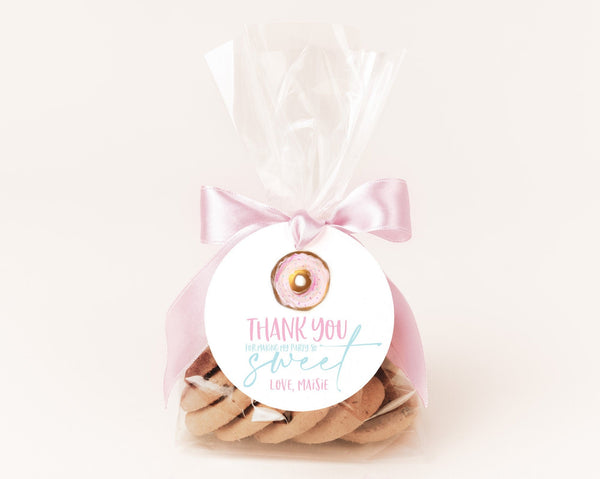 Donut Favour Tags, Editable Tags, Printable Favor Tags, Donut Stickers, Donut Birthday Tag, Donut Gift Tags, Donut Favor Labels