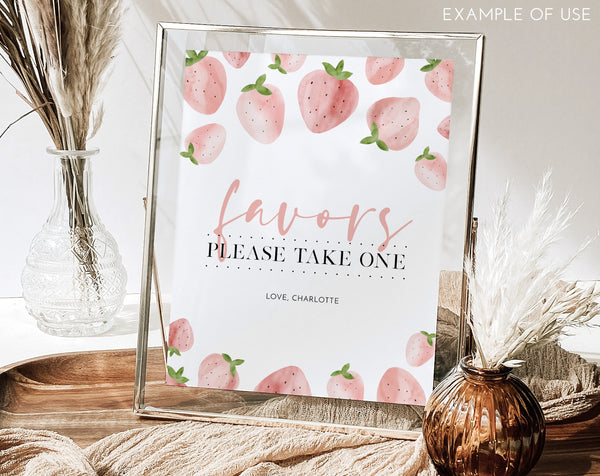 Strawberry Editable Sign, Custom 8x10 Sign, Berry Editable Sign 8x10, Custom Text Sign, Landscape Sign Portrait Sign, Printable Signs Berry