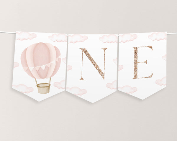Miss Onederful High Chair Banner Printable, Hot Air Balloon 1st Birthday Banner High Chair, Birthday Decoration, Birthday High Chair Banner