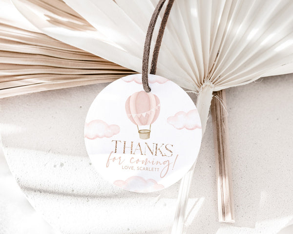 Miss Onederful Favour Tags, Editable Tags, Printable Favor Tags, Hot Air Balloon Favour Tags, Miss Onederful Thank You Stickers, Gift Tags