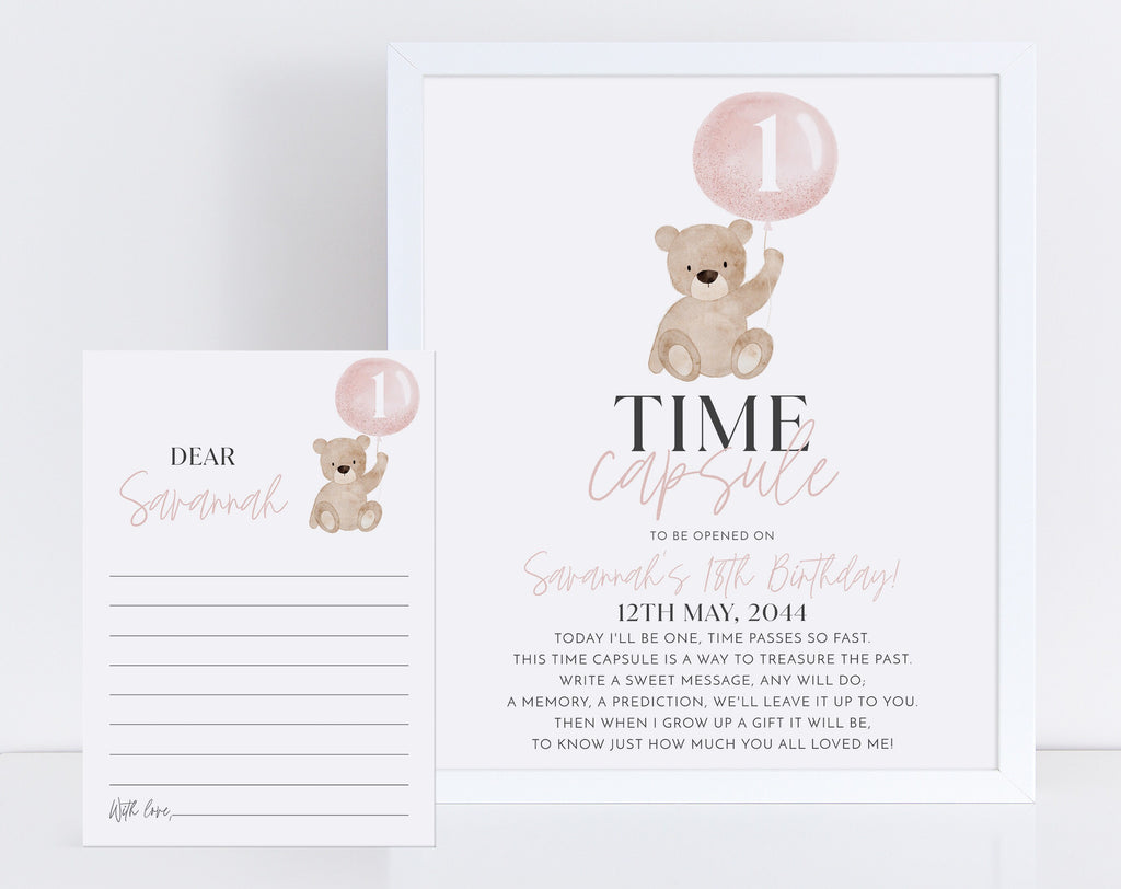 Bear Time Capsule, 1st Birthday Time Capsule Sign, Beary First Birthda – PaperMinx bear-time-capsule-1st-birthday-time-capsule-sign-beary-first-birthda-paperminx
