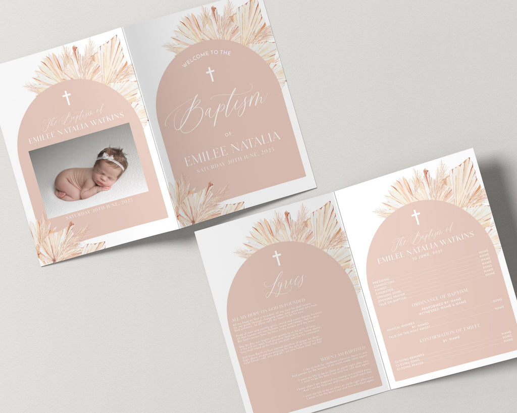 Pink Girls Baptism Programs, Printable Christening Program Template, P – PaperMinx pink-girls-baptism-programs-printable-christening-program-template-p-paperminx