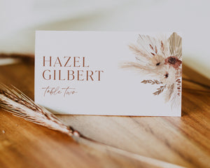 Boho Place Cards, Rustic Wedding Place Cards, Boho Wedding Place Cards, Editable Wedding Escort Cards, Printable Template Place Cards, Hazel