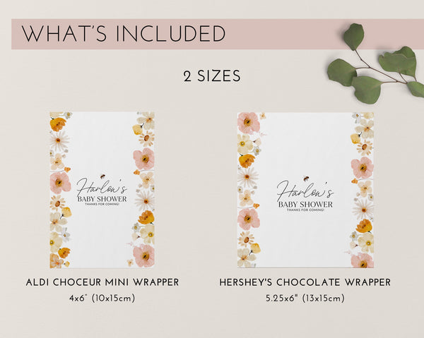 Bee Chocolate Wrapper Printable, Candy Bar Wrapper Template, Chocolate Bar Template, Baby Shower Favors, Bee Baby Shower Chocolate Labels