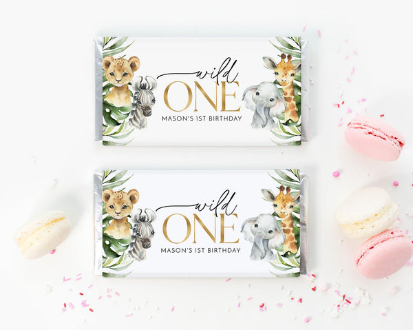 Wild One Chocolate Bar Wrapper Template, Printable Candy Bar Wrapper, 1st Birthday Chocolate Labels, Birthday Favors, Wild One Birthday