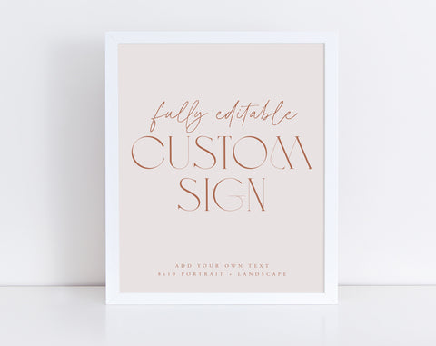 Neutral Bridal Shower Signs 8x10, Editable Signs, Minimalist Bridal Signs, Printable Bridal Signs, Beige Minimal Bridal Shower Signs