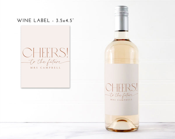 Neutral Champagne Labels, Bridal Shower Wine Labels, Printable Wine Labels, Champagne Stickers, Minimalist Beige Champagne Bottle Labels