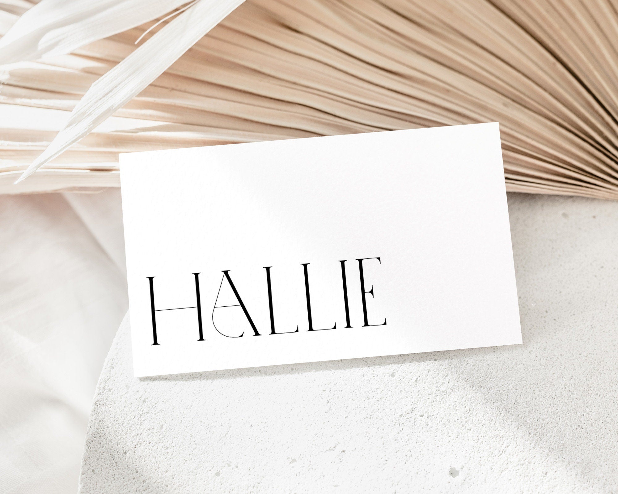 Minimal Place Card Template, Printable Place Cards, Bridal Shower Place Cards, Black Minimalist Place Cards, Bridal Escort Cards Modern Flat