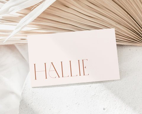 Neutral Place Card Template, Printable Place Cards, Bridal Shower Place Cards, Beige Minimalist Place Cards, Bridal Escort Cards Flat