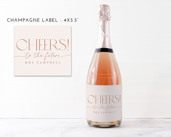 Neutral Champagne Labels, Bridal Shower Wine Labels, Printable Wine Labels, Champagne Stickers, Minimalist Beige Champagne Bottle Labels