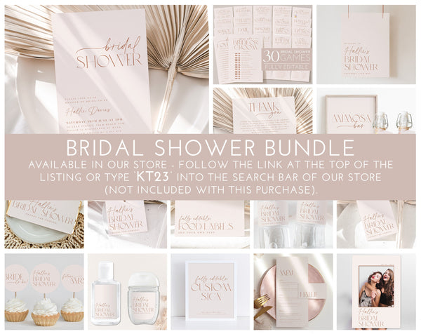 Neutral Bridal Shower Photo Prop, Bridal Shower Selfie Frame, Photo Booth Frame Beige Minimalist Bridal Sign, Personalized Photo Frame