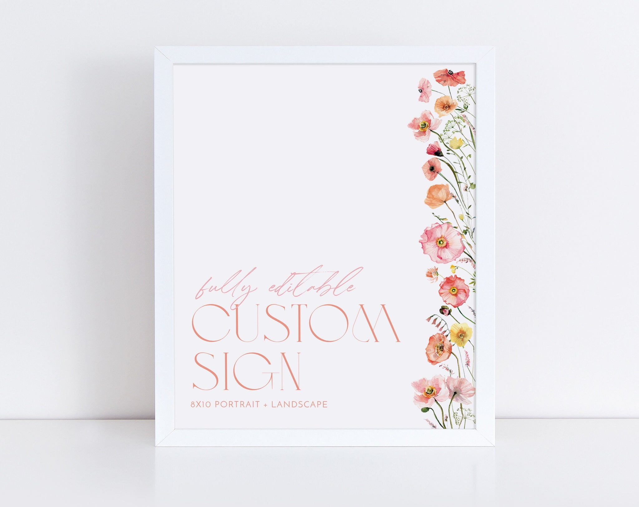 Floral Bridal Shower Signs 8x10, Editable Signs, Floral Bridal Signs, Printable Bridal Signs, Flower Bridal Custom Signs, Wildflower Signs
