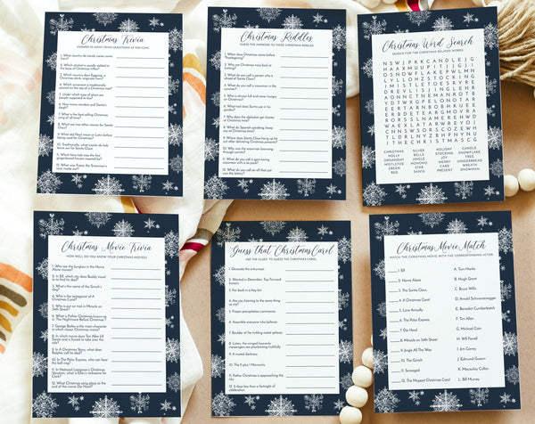 Christmas Party Games, Printable Holiday Game, Christmas Trivia, Christmas Carols, Christmas Movies, Christmas Party Games for Adults, Kids